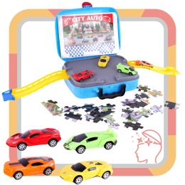 Zestaw Miasteczko Z Sportowymi Samochodzikami Miasto W Walizce Na Kółkach