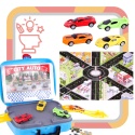 Zestaw Miasteczko Z Sportowymi Samochodzikami Miasto W Walizce Na Kółkach