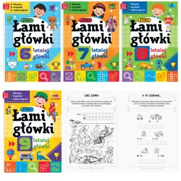 Zestaw książek Łamigłówki Aksjomat Labirynty krzyżówki zadania logiczne