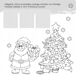 Zgadywanie doklejanie świąteczne łamigłówki z naklejkami dla dzieci Skrzat