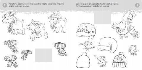 Zgadywanie doklejanie świąteczne łamigłówki z naklejkami dla dzieci Skrzat