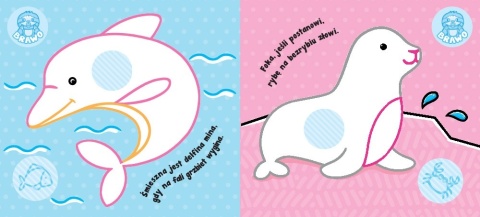 Zwierzęta morskie kolorowanka z grubym obrysem i naklejkami dla dzieci